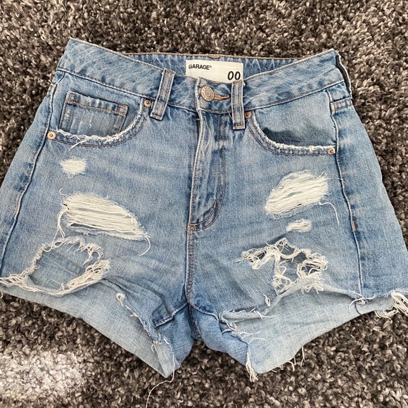 Light wash denim Garage shorts